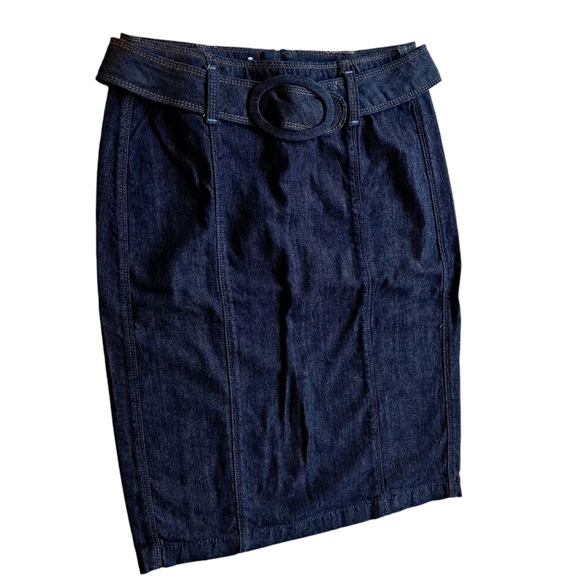Banana Republic Dresses & Skirts - NWOT Banana Republic Denim Pencil Belted Midi Skirt